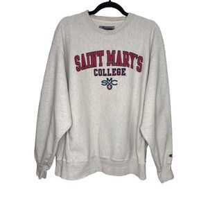 Vintage Champion Reverse Weave Men’s Large Saint Mary’s College Sweatshirt Gray